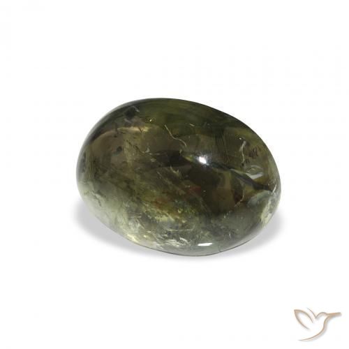 Tormalina Verde scuro naturale da 1.82 ct, Ovale, Trasparente
