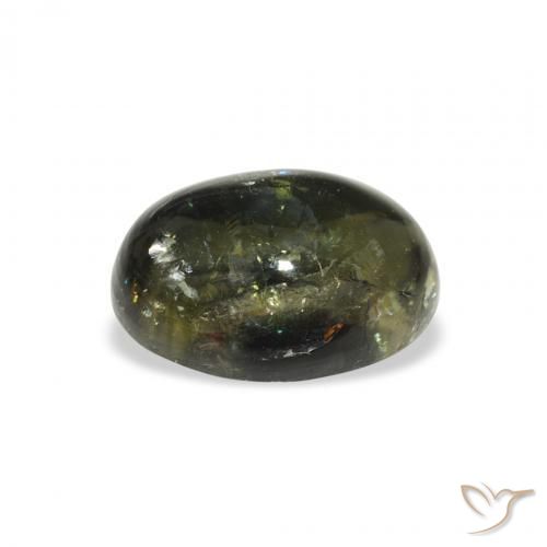 Tormalina Verde scuro naturale da 1.82 ct, Ovale, Trasparente