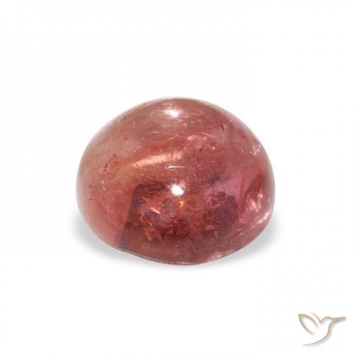 Tormalina rosso indiano naturale da 0.92 ct, Rotondo, Trasparente