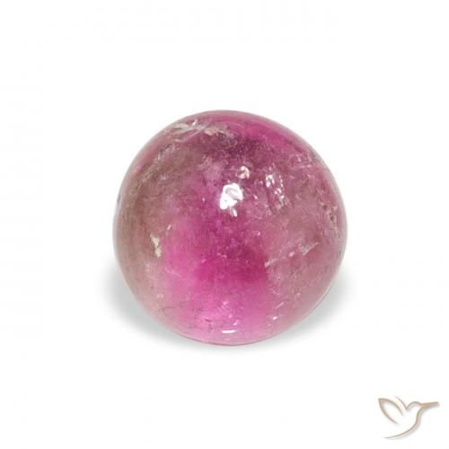 0.66ct Naturale Rosa hot Tormalina, Rotondo, Trasparente