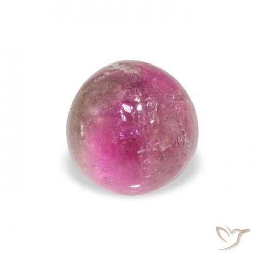 Tormalina Rosa hot naturale da 0.66 ct, Rotondo, Trasparente