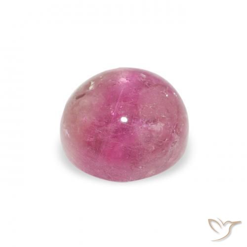 Tormalina Rosa hot naturale da 0.66 ct, Rotondo, Trasparente