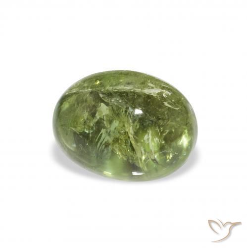 Tormalina Verde caldo naturale da 1.76 ct, Ovale, Trasparente