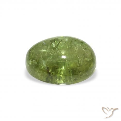 Tormalina Verde caldo naturale da 1.76 ct, Ovale, Trasparente