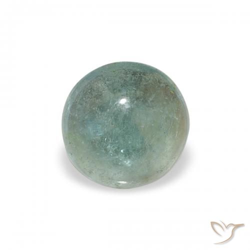 Tormalina Verde grigiastro naturale da 0.44 ct, Rotondo, Trasparente