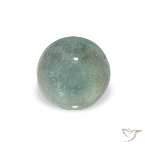 Tormalina Verde grigiastro naturale da 0.44 ct, Rotondo, Trasparente