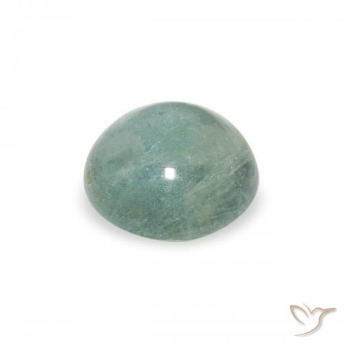 Tormalina Verde grigiastro naturale da 0.44 ct, Rotondo, Trasparente
