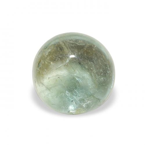 Tormalina Verde muschio grigiastro naturale da 1.18 ct, Rotondo, Trasparente