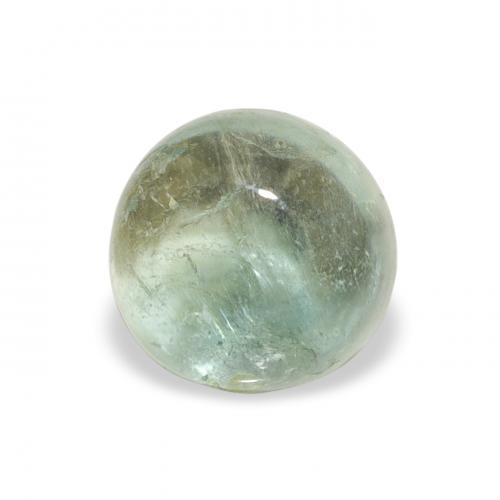 Tormalina Verde muschio grigiastro naturale da 1.18 ct, Rotondo, Trasparente