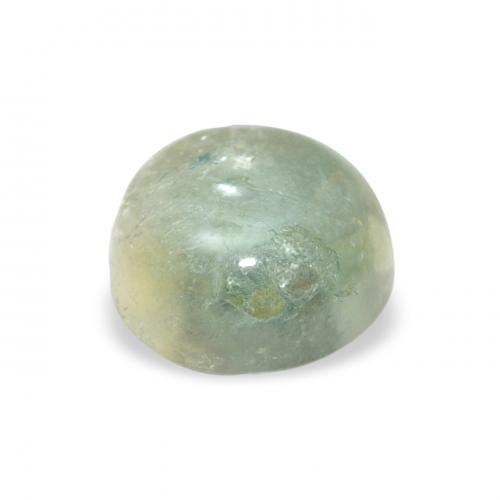 Tormalina Verde muschio grigiastro naturale da 1.18 ct, Rotondo, Trasparente