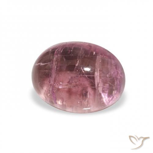 Tormalina Rosa hot naturale da 1.13 ct, Ovale, Trasparente