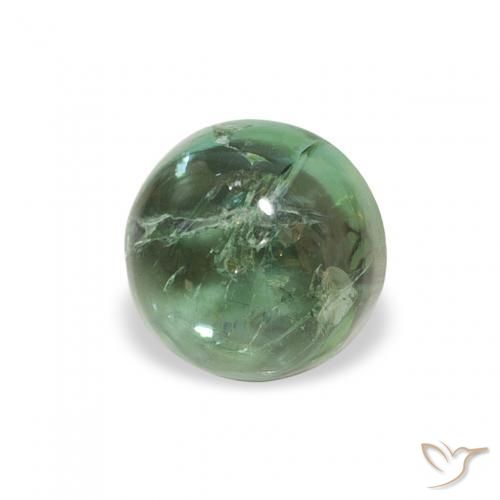 Tormalina Verde freddo naturale da 0.74 ct, Rotondo, Trasparente