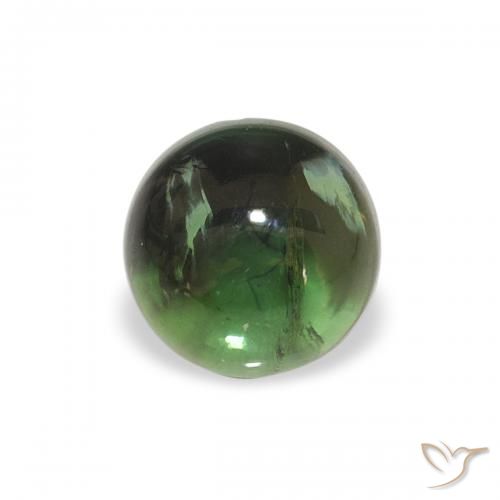 0.66ct Naturale Verde medio Tormalina, Rotondo, Trasparente
