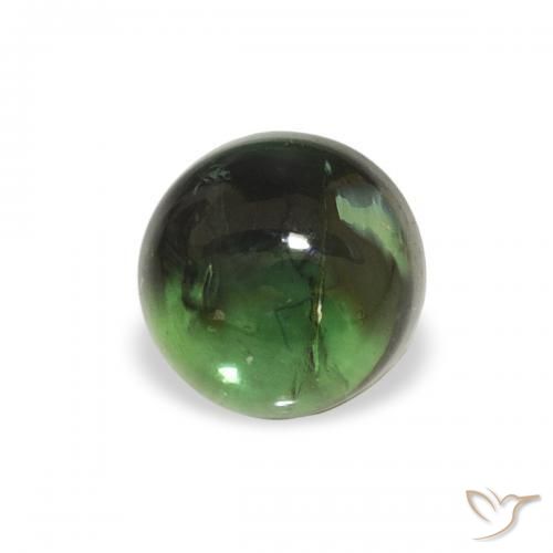 Tormalina Verde medio naturale da 0.66 ct, Rotondo, Trasparente