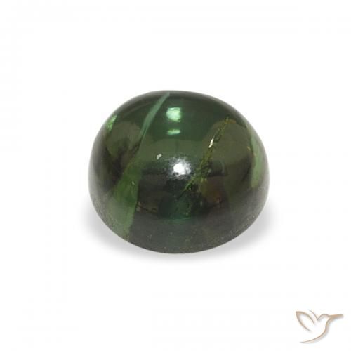 Tormalina Verde medio naturale da 0.66 ct, Rotondo, Trasparente
