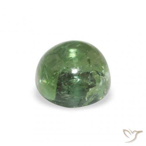 Tormalina Verde terroso naturale da 0.58 ct, Rotondo, Trasparente