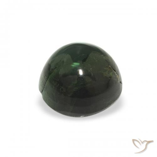 Tormalina Verde terroso naturale da 0.77 ct, Rotondo, Trasparente