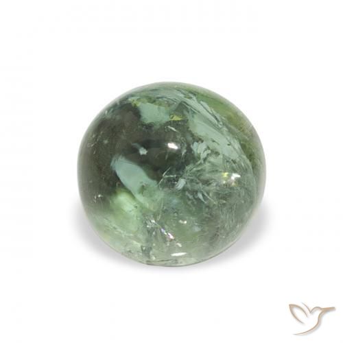 Tormalina Verde bosco pallido naturale da 1.01 ct, Rotondo, Trasparente