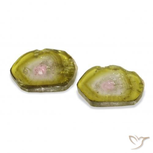 Gemme di Tormalina Colo anguria naturale da 7.05 ct, Taglio a fantasia, Trasparente