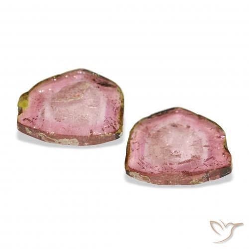 Gemme di Tormalina Bi-Colore naturale da 6.07 ct, Taglio a fantasia, Trasparente