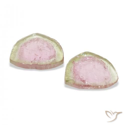 Gemme di Tormalina Colo anguria naturale da 4.95 ct, Taglio a fantasia, Trasparente