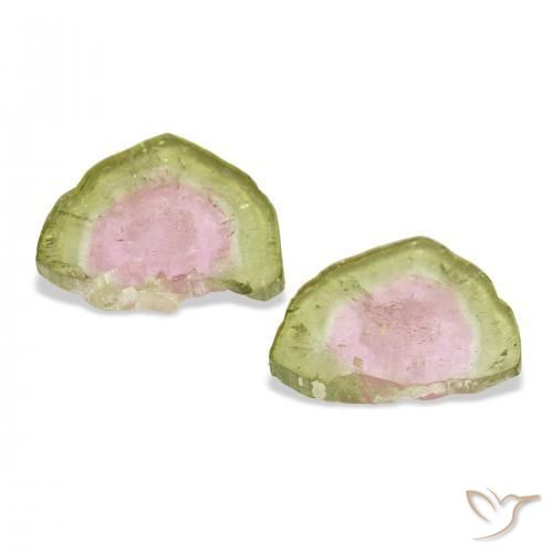 Gemme di Tormalina Colo anguria naturale da 5.44 ct, Taglio a fantasia, Trasparente