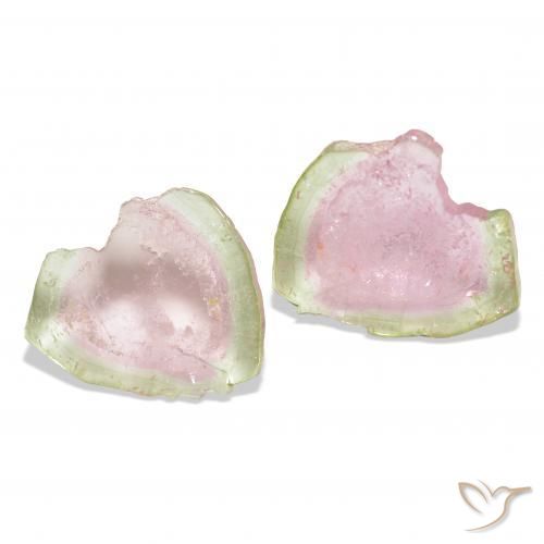 Gemme di Tormalina Bi-Colore naturale da 13.27 ct, Taglio a fantasia, Trasparente