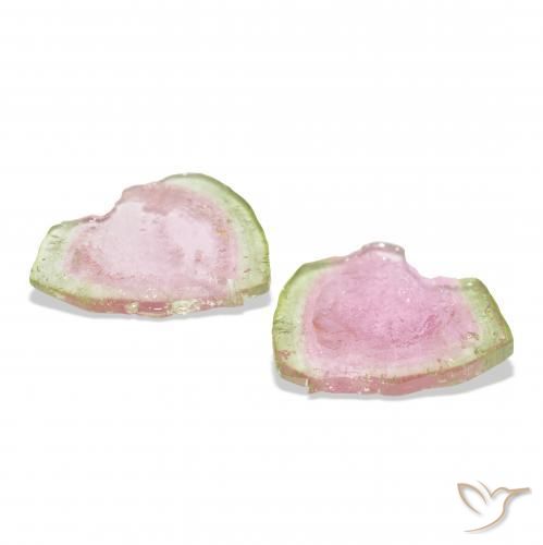 Gemme di Tormalina Bi-Colore naturale da 13.27 ct, Taglio a fantasia, Trasparente