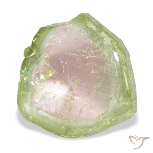 Tormalina Bi-Colore naturale da 13.82 ct, Taglio a fantasia, Trasparente