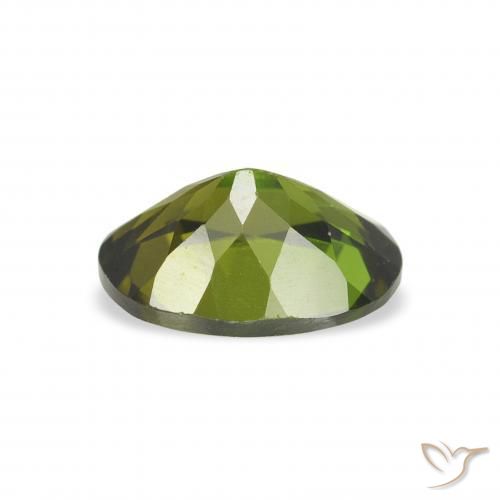 Tormalina Verde marroncino naturale da 1.00 ct, Ovale, VS
