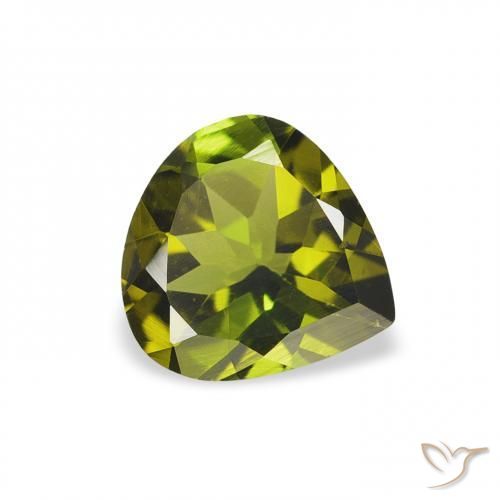 Tormalina Verde medio naturale da 0.59 ct, Forma a pera, VS
