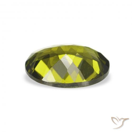 Tormalina Verde giallastro naturale da 1.01 ct, Ovale, VVS-VS