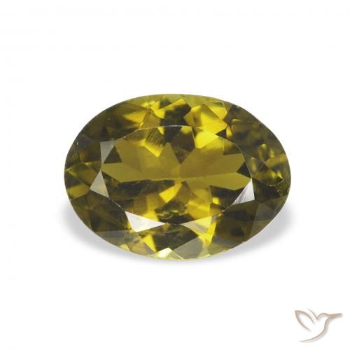 Tormalina Verde scuro naturale da 1.01 ct, Ovale, VS