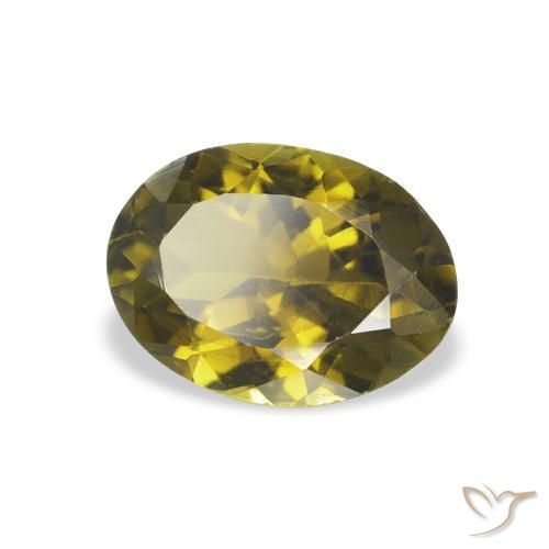 Tormalina Verde scuro naturale da 1.01 ct, Ovale, VS