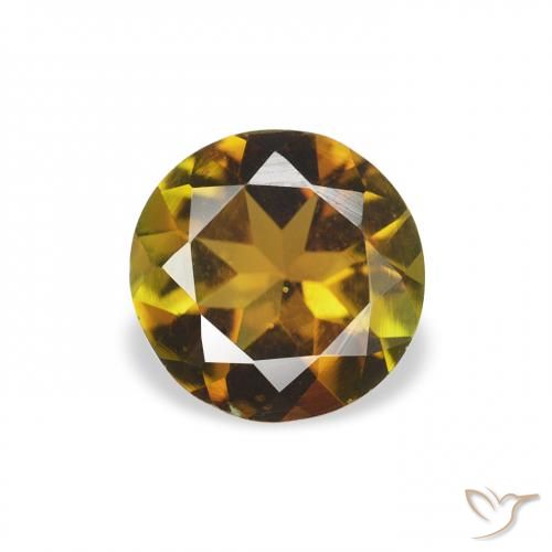 0.60ct Naturale oro terroso Tormalina, Rotondo, VS