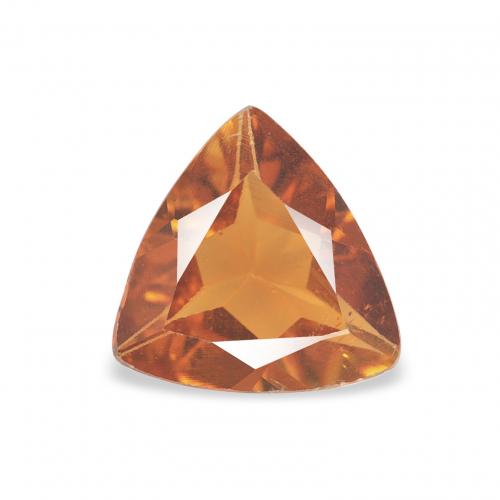 Tormalina Arancio Medio naturale da 0.68 ct, Taglio trillion, VS