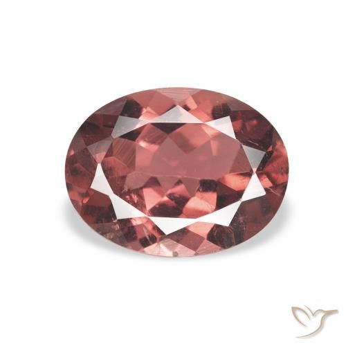 Tormalina Rosso cremisi naturale da 1.35 ct, Ovale, VS