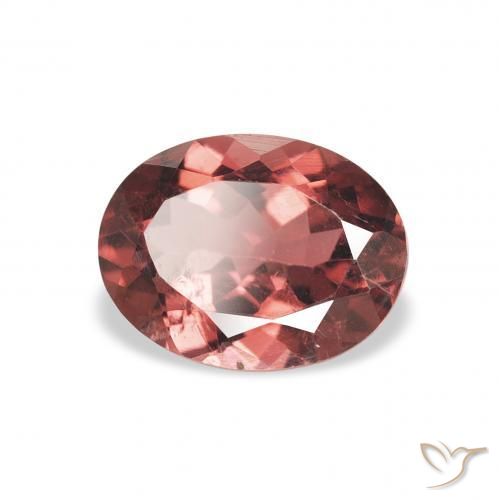 Tormalina Rosso cremisi naturale da 1.35 ct, Ovale, VS