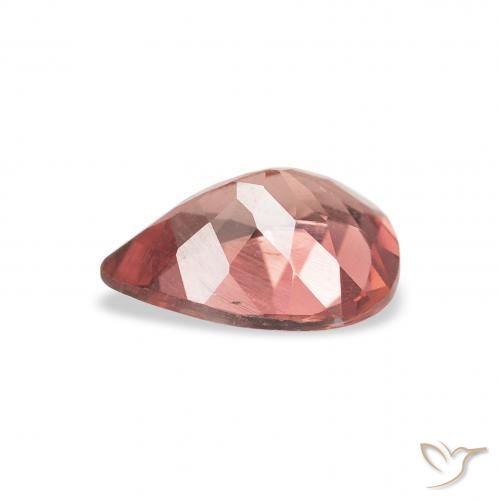 Tormalina Arancione rossastra naturale da 0.95 ct, Forma a pera, VS