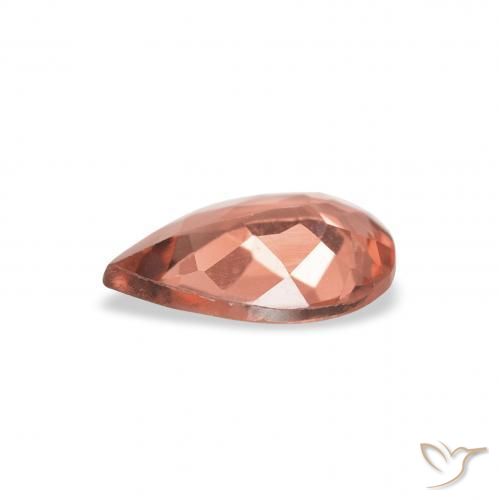 Tormalina Rosso medio naturale da 0.65 ct, Forma a pera, VVS-VS
