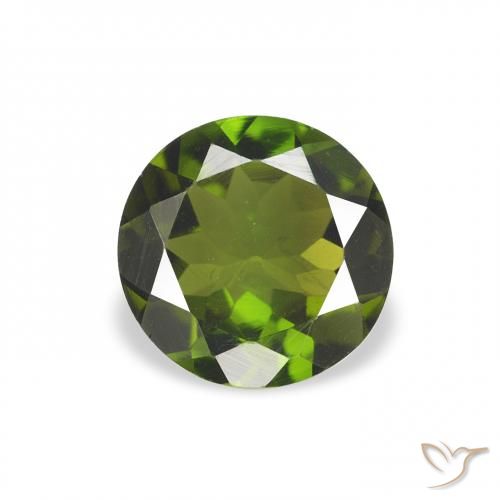 Tormalina Verde foresta naturale da 0.64 ct, Rotondo, VVS