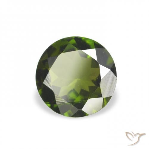 Tormalina Verde foresta naturale da 0.64 ct, Rotondo, VVS