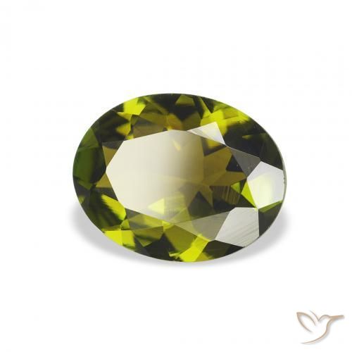 Tormalina Verde profondo della foresta naturale da 1.51 ct, Ovale, VVS