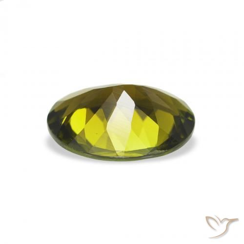Tormalina Verde profondo della foresta naturale da 1.51 ct, Ovale, VVS