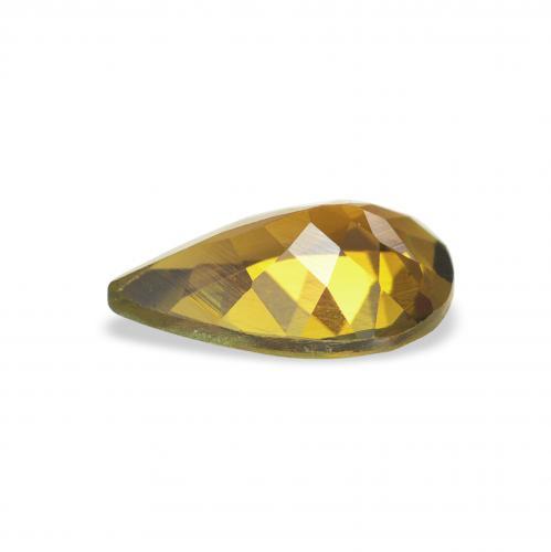 Tormalina Marrone dorato naturale da 0.91 ct, Forma a pera, VVS
