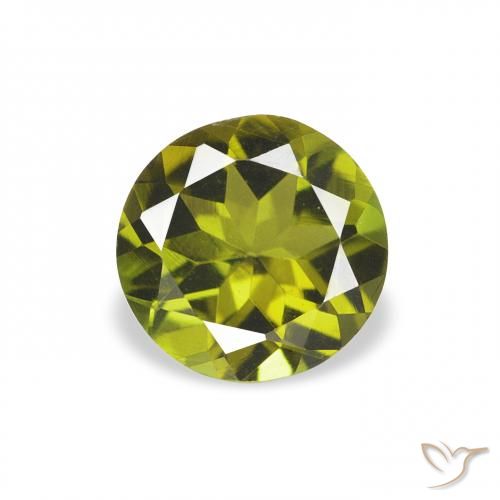 0.68ct Naturale Caldo bosco verde Tormalina, Rotondo, VVS-VS