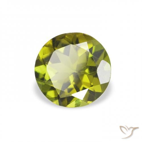 Tormalina Caldo bosco verde naturale da 0.68 ct, Rotondo, VVS-VS