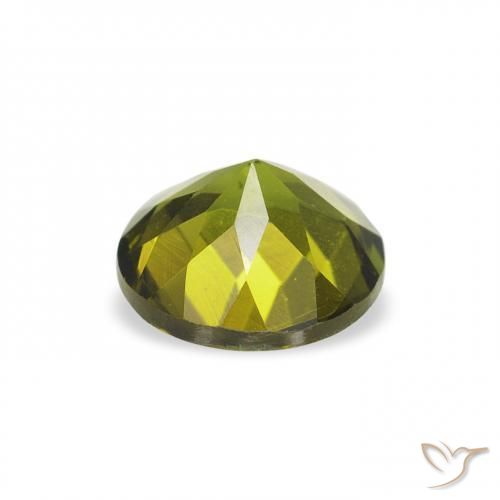 Tormalina Caldo bosco verde naturale da 0.68 ct, Rotondo, VVS-VS