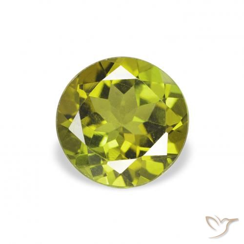 0.89ct Naturale Caldo bosco verde Tormalina, Rotondo, VVS-VS