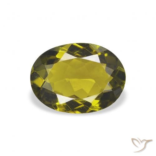 Tormalina Verde caldo naturale da 1.12 ct, Ovale, VVS-VS